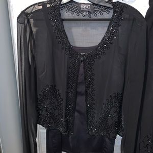 Hand beaded sheer jacket